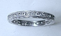0.77ct Eternity Ring Round Diamonds Platinum JEWELFORME BLUE Art deco