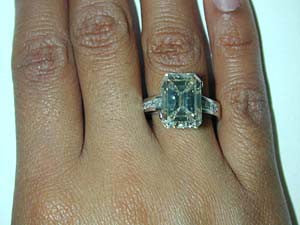 9.20ct Emerald Cut Diamond Engagement Ring GIA certified 18kt White Gold JEWELFORME BLUE
