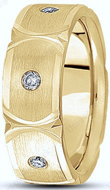 0.26ct Round Diamond Men's Wedding Ring Palladium