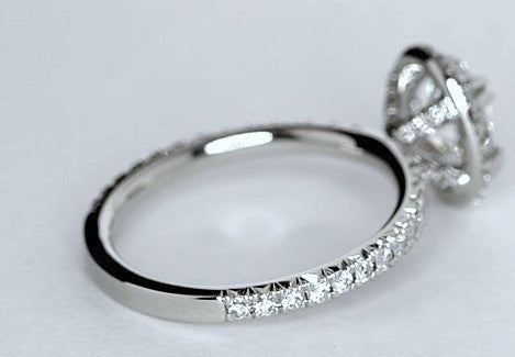 2.75ct Engagement Ring  Oval Diamond Engagement Ring 18kt White Gold JEWELFORME BLUE