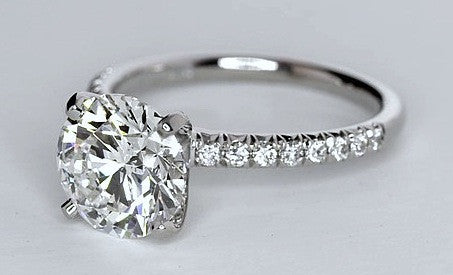 3.24ct I-SI2 Platinum Round Diamond Engagement Ring  JEWELFORME BLUE GIA cert
