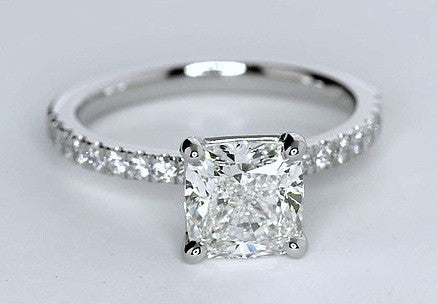 1.26ct Princess Cut Diamond Engagement Ring F-VS2  JEWELFORME BLUE GIA certified
