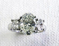 2.30ct G-Internally Flawless Oval Diamonds Engagement Ring Platinum GIA certified JEWELFORME BLUE