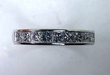 0.86ct Princess diamond Eternity Wedding Ring Band 18kt JEWELFORME BLUE