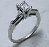 1.18ct Emerald Cut Diamond Engagement Ring GIA certified JEWELFORME BLUE