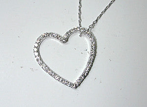 1.40ct Diamond Heart Shape Necklace 18kt JEWELFORME BLUE