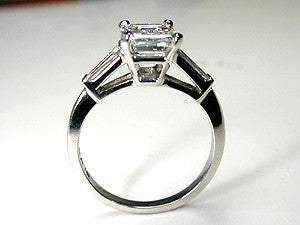 GIA 1.78ct E-VVS2 Emerald Diamond Engagement Ring Platinum JEWELFORME BLUE