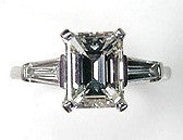 2.29ct Emerald Cut Diamond Engagement Ring GIA certified platinum JEWELFORME BLUE