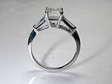 1.25ct Emerald cut Diamond Engagement Ring Platinum GIA certified JEWELFORME