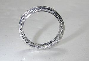 0.77ct Eternity Ring Round Diamonds Platinum JEWELFORME BLUE Art deco