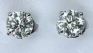 2.30ct Round Diamond Stud Earrings JEWELFORME BLUE GIA EGL certified