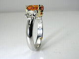4.48ct Oval Yellow Sapphire Diamond Engagement Ring 18kt White Gold JEWELFORME BLUE