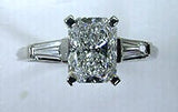 2.25ct D-VVS1 Radiant Diamond Engagement Ring 18kt  GIA certified