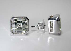 3.01ct I-VS Asscher Cut Diamond studs Earrings GIA Certified JEWELFORME BLUE 900,000 GIA EGL Certified diamonds