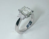 6.94ct I-VS2 Emerald Cut Diamond Engagement Ring GIA CERTIFIED DIAMOND  18kt White Gold