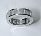 5.65ct Baguettes Diamond Eternity ring 18kt White Gold JEWELFORME BLUE