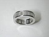 5.65ct Baguettes Diamond Eternity ring 18kt White Gold JEWELFORME BLUE