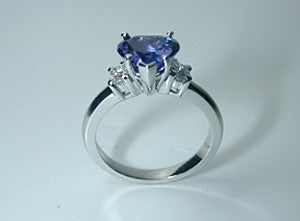 2.15ct Heart Shape Sapphire & Diamond Engagement JEWELFORME BLUE