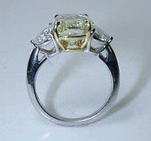 4.97ct Fancy Yellow Cushion Cut Diamond Engagement  Ring  GIA certified JEWELFORME BLUE