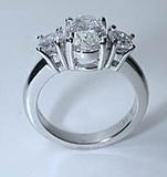 2.04ct Oval Cut Diamond Engagement Ring 18kt White Gold JEWELFORME BLUE EGL GIA certified