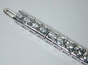 12.05ct Princess Cut Diamond Bracelet Anniversary Birthday Bridal Jewelry Gift JEWELFORME BLUE