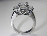 4.02ct J-VS2 Emerald ct Diamond Engagement Ring GIA certified 18KT White gold  JEWELFORME BLUE