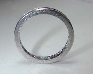 1.40ct Platinum Ruby & Diamond Eternity Wedding Ring JEWELFORME BLUE