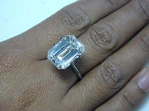 13.09ct D-VVS1 Emerald Cut Diamond Engagement Ring GIA certified Loose Diamond JEWELFORME BLUE