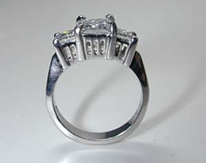 2.88ct G-VS2 Princess Cut Diamond Engagement Ring Anniversary Bridal Gift JEWELFORME BLUE