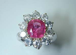 3.30ct Ruby Diamond Ladies Engagement Ring Anniversary Bridal Jewelry Gift JEWELFORME BLUE
