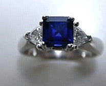 2.06ct Sapphire Diamond Engagement Ring JEWELFORME BLUE
