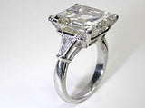 10.70ct Emerald Cut Diamond H-VS2 Platinum Diamond Engagement Ring GIA certified JEWELFORME BLUE
