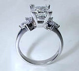 2.70ct D-SI1 Princess Cut Diamond Engagement Ring GIA certified JEWELFORME BLUE