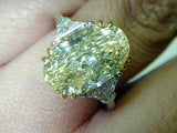 23.02ct Fancy Yellow Oval Shape Diamond Engagement Ring VVS2 GIA certified JEWELFORME BLUE