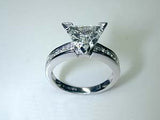 Engagement Ring 3.13ct I-VS2 GIA certified Trillion Cut Diamond  bridal Birthday Gift JEWELFORME BLUE