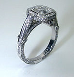 2.50ct G-VS2 Asscher Cut Diamond Engagement Ring GIA certified JEWELFORME BLUE