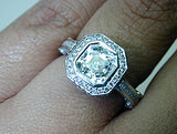 2.50ct G-VS2 Asscher Cut Diamond Engagement Ring GIA certified JEWELFORME BLUE