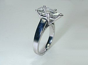 4.62ct Pear Shape Diamond Engagement Ring 18kt White Gold JEWELFORME BLUE GIA certified