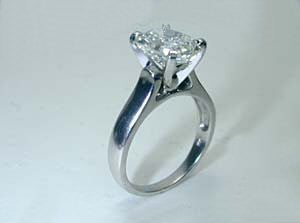 3.65ct Cushion Cut Diamond Engagement Ring cushion D-SI1 EGL certified JEWELFORME BLUE