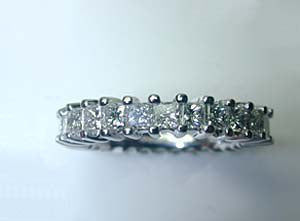 Princess Cut Diamond Eternity Ring 2.50ct