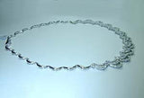 10.76ct Diamond Necklace WaterFall 18kt white gold JEWELFORME BLUE