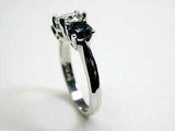 2.21ct F-IF  Diamond & Sapphire Engagement Ring Platinum GIA certified JEWELFORME BLUE
