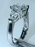 3.73ct Round Diamond & Pear Shape Anniversary Engagement Ring 18kt 900,000 GIA certified JEWELFORME BLUE
