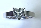 1.10ct F-SI2 Heart Shape Diamond Engagement Ring GIA CERTIFIED JEWELFORME BLUE