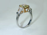 4.81ct Fancy Yellow Radiant Cut Diamond Engagement Ring GIA certified Birthday Bridal Gift JEWELFORME BLUE
