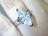 1.63ct D-VS2 Marquise Shape Diamond Engagement Ring  GIA certified JEWELFORME BLUE