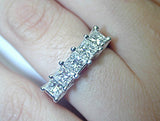 1.25ct Princess Cut Diamond Wedding Ring 18kt JEWELFORME BLUE