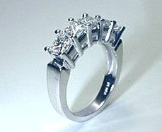 1.26ct Princess Cut Diamond Wedding Ring 18kt JEWELFORME BLUE
