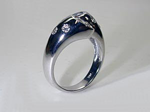1.08ct Diamond Sapphire Engagement Ring 14kt White Gold JEWELFORME BLUE