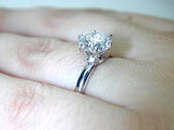 1.26ct G-SI2 Round Diamond Engagement Ring   14kt EGL certified BLUERIVER4747
